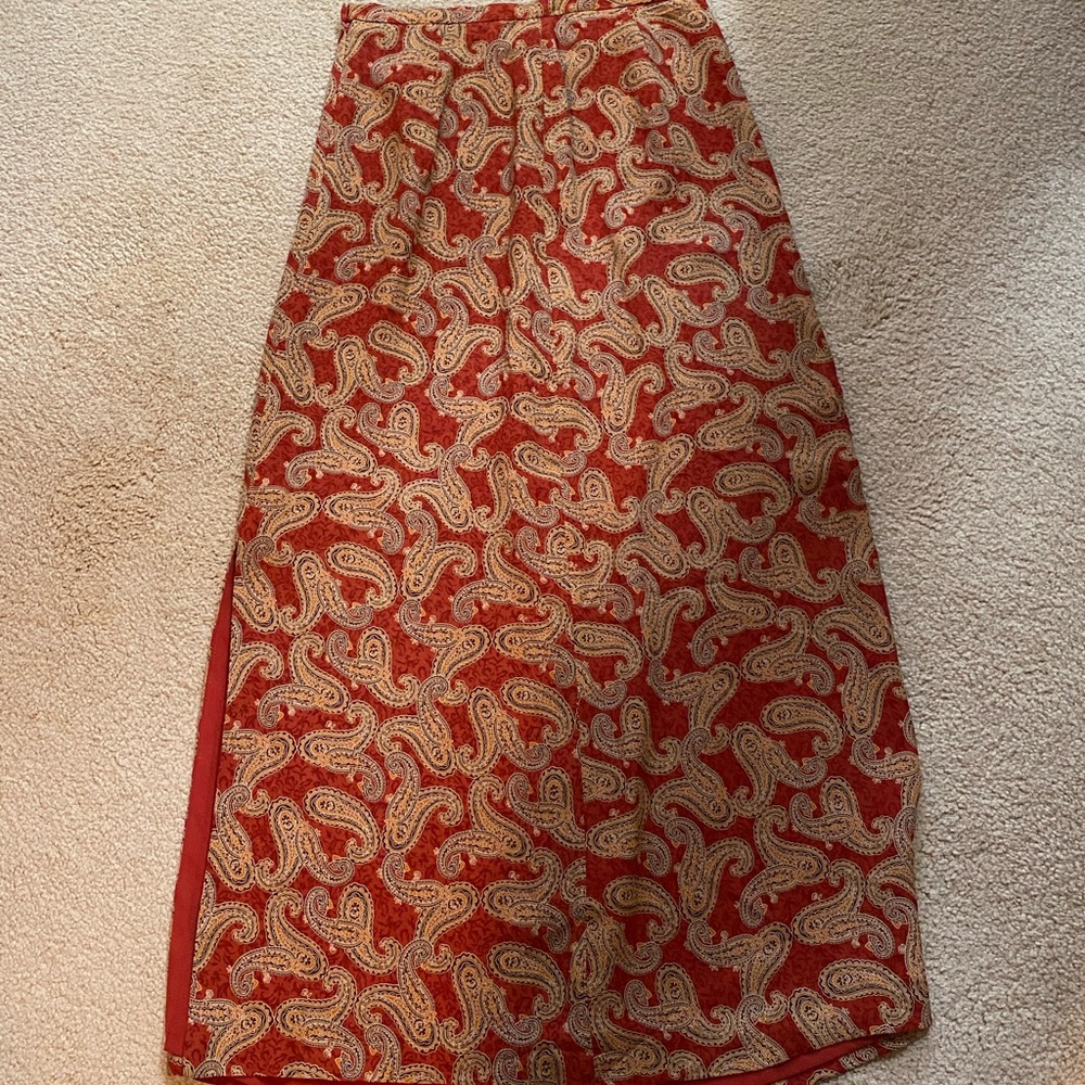 Red and gold skirt